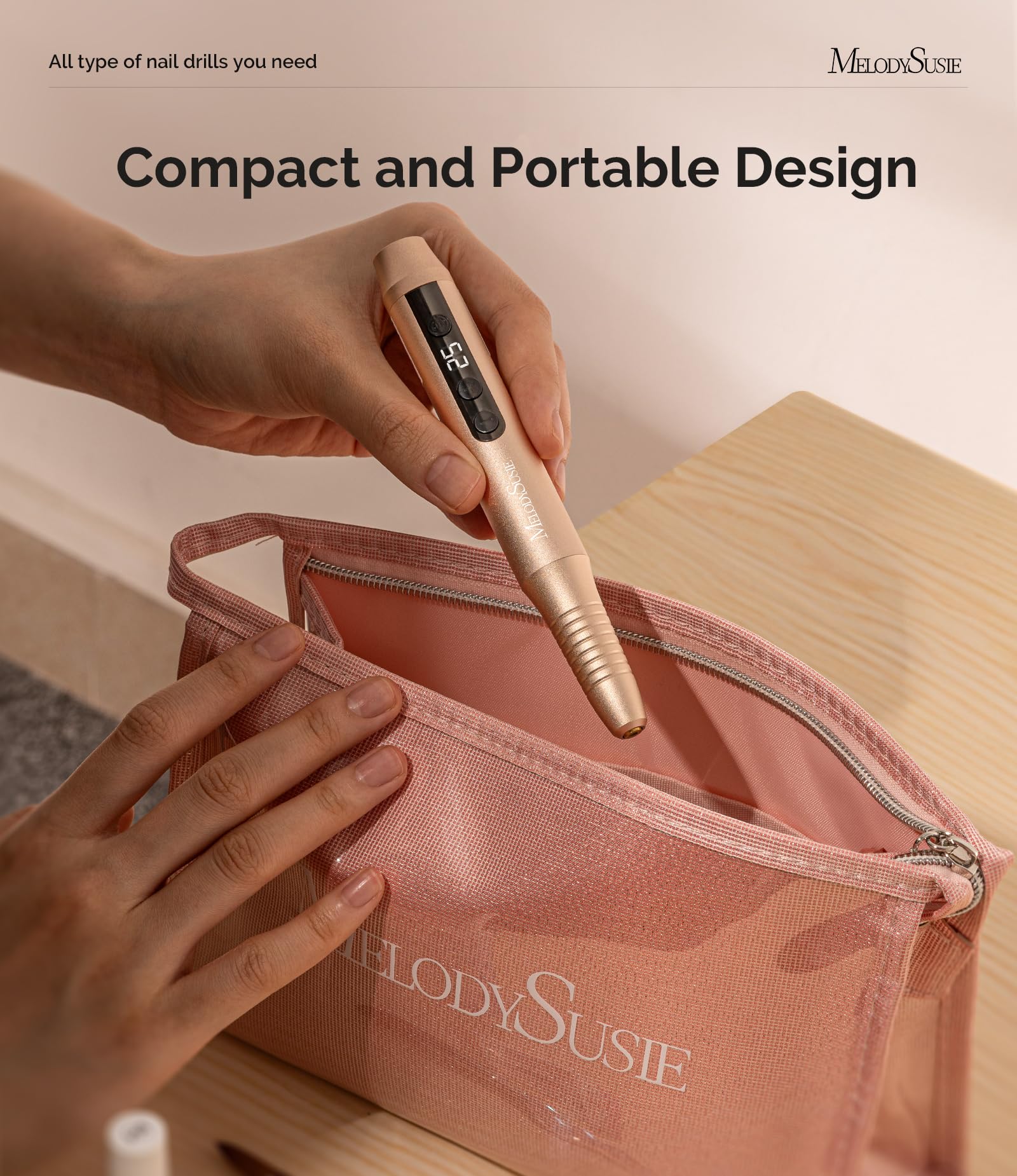 MelodySusie perceuse-ongles 25000 rpm, performance rapide