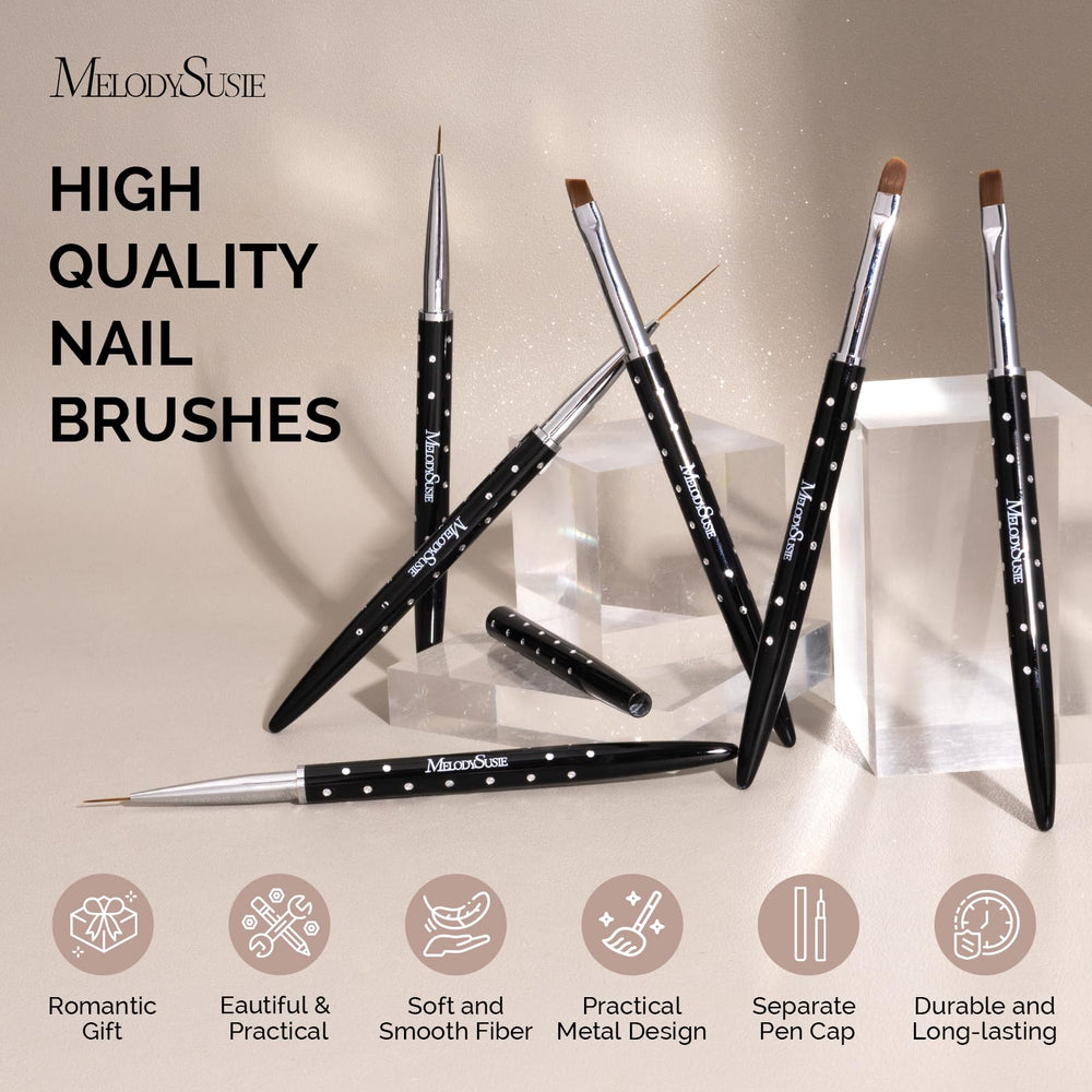 MelodySusie pinceau trace fin art ongles taille 3 pour traits fins et détails