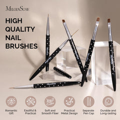 MelodySusie pinceau trace fin art ongles taille 3 pour traits fins et détails