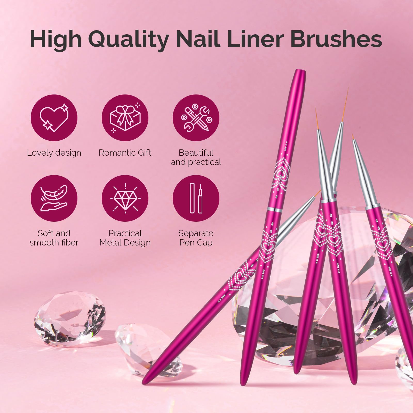 Pinceaux MelodySusie pour détails minuscules et dessins délicats sur ongles