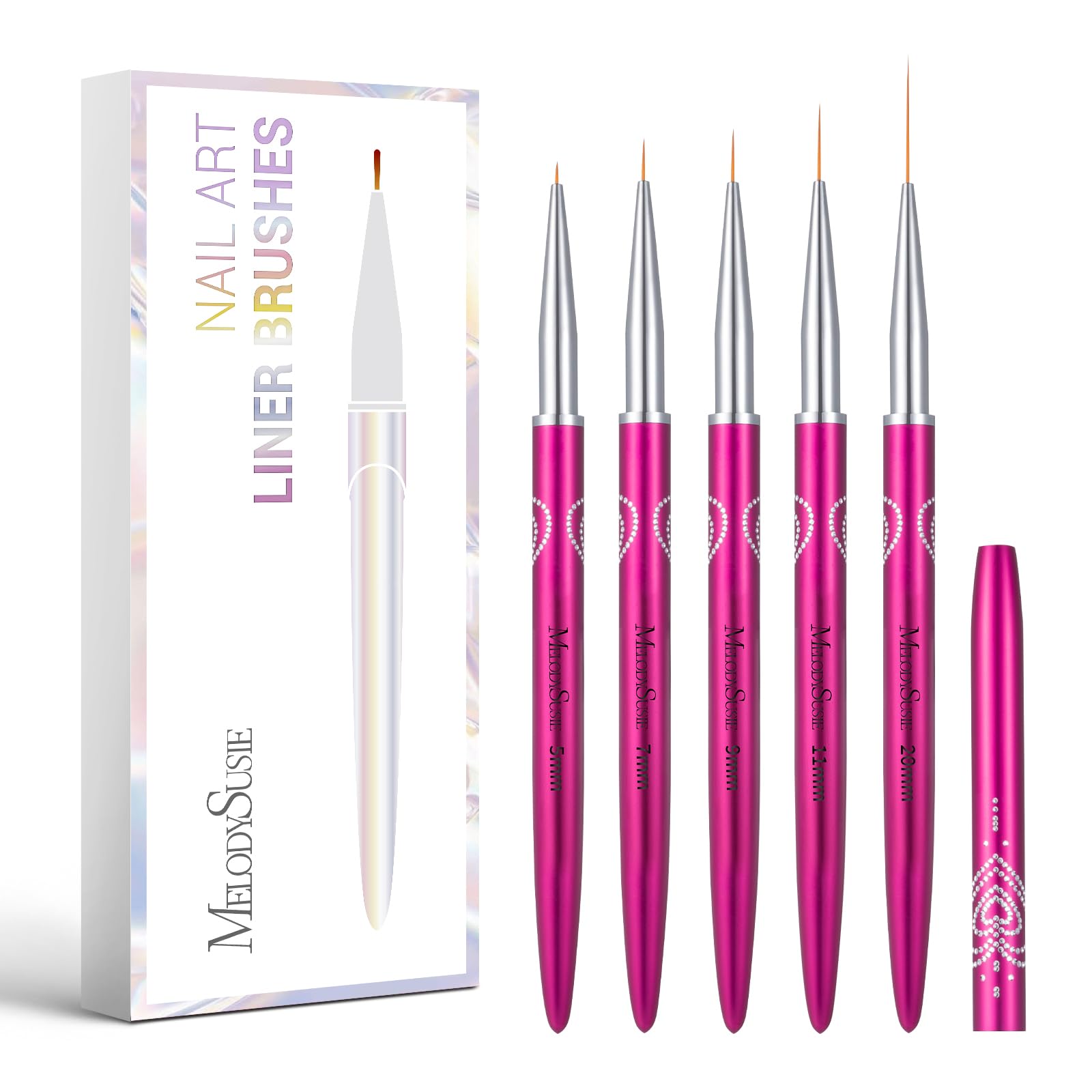 Pinceaux MelodySusie liner ongle ligne ultra fine pour lignes nettes et précises