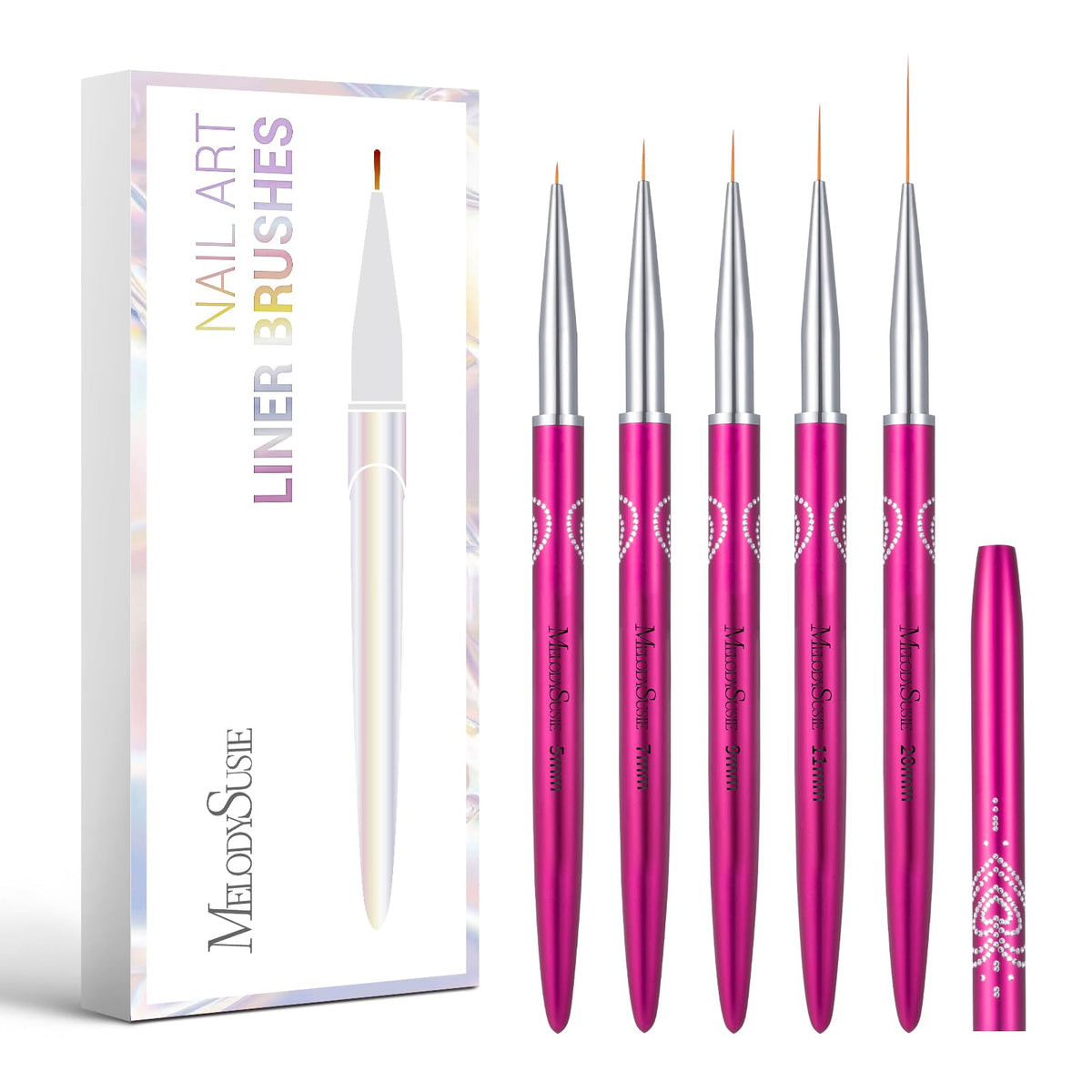 Pinceaux MelodySusie liner ongle ligne ultra fine pour lignes nettes et précises