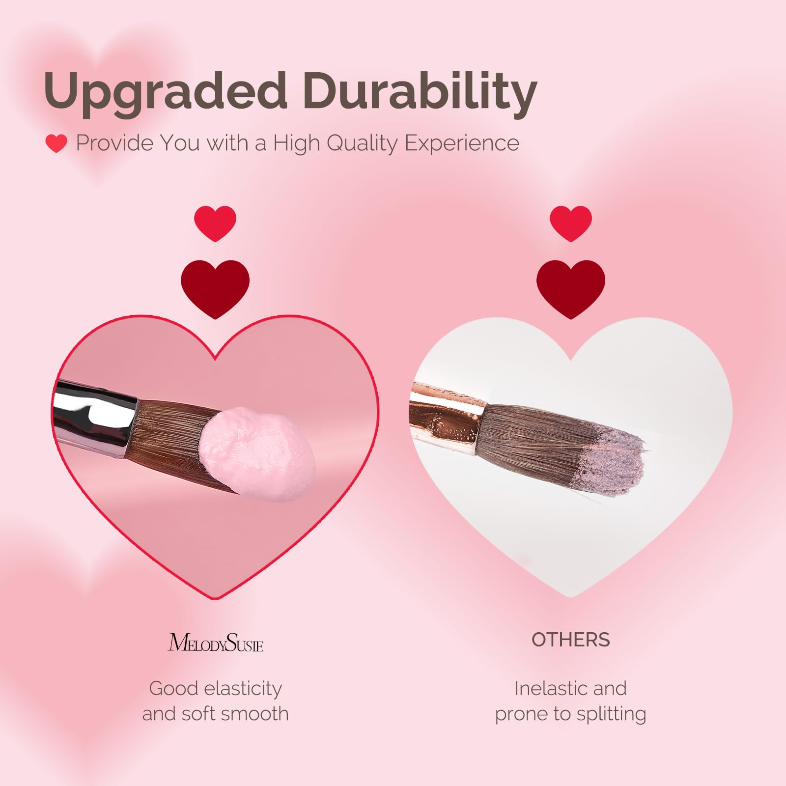 MelodySusie pinceaux extensions ongles 8/12/14/16, application précise.