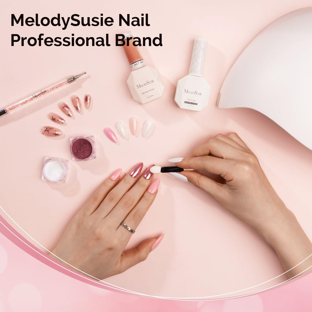 MelodySusie poudre chrome rouge pour accentuer vos designs sur ongles.