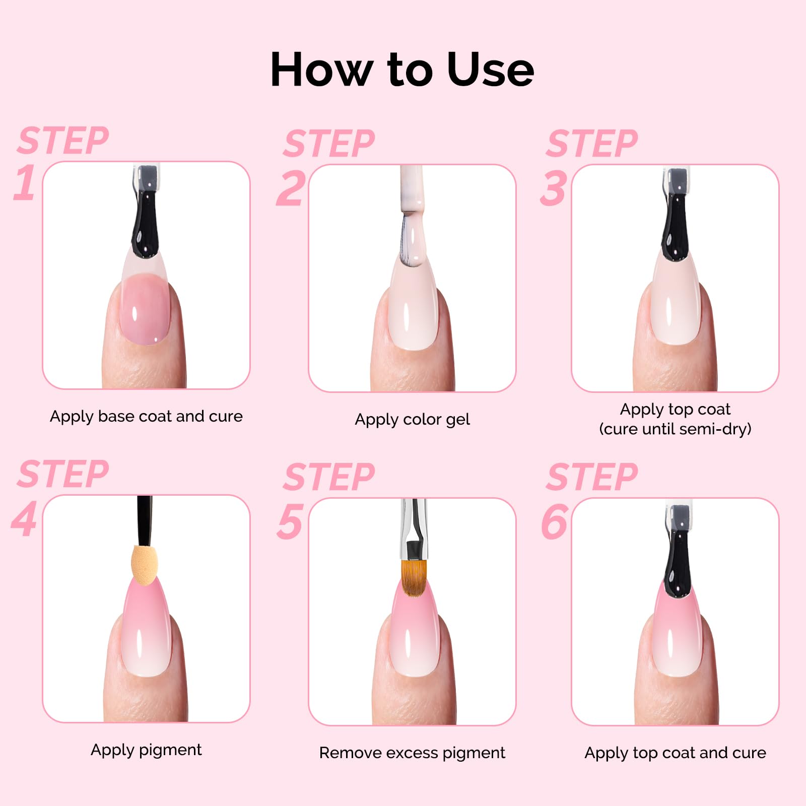 Embelliements des ongles MelodySusie, décorations possibles avec la poudre