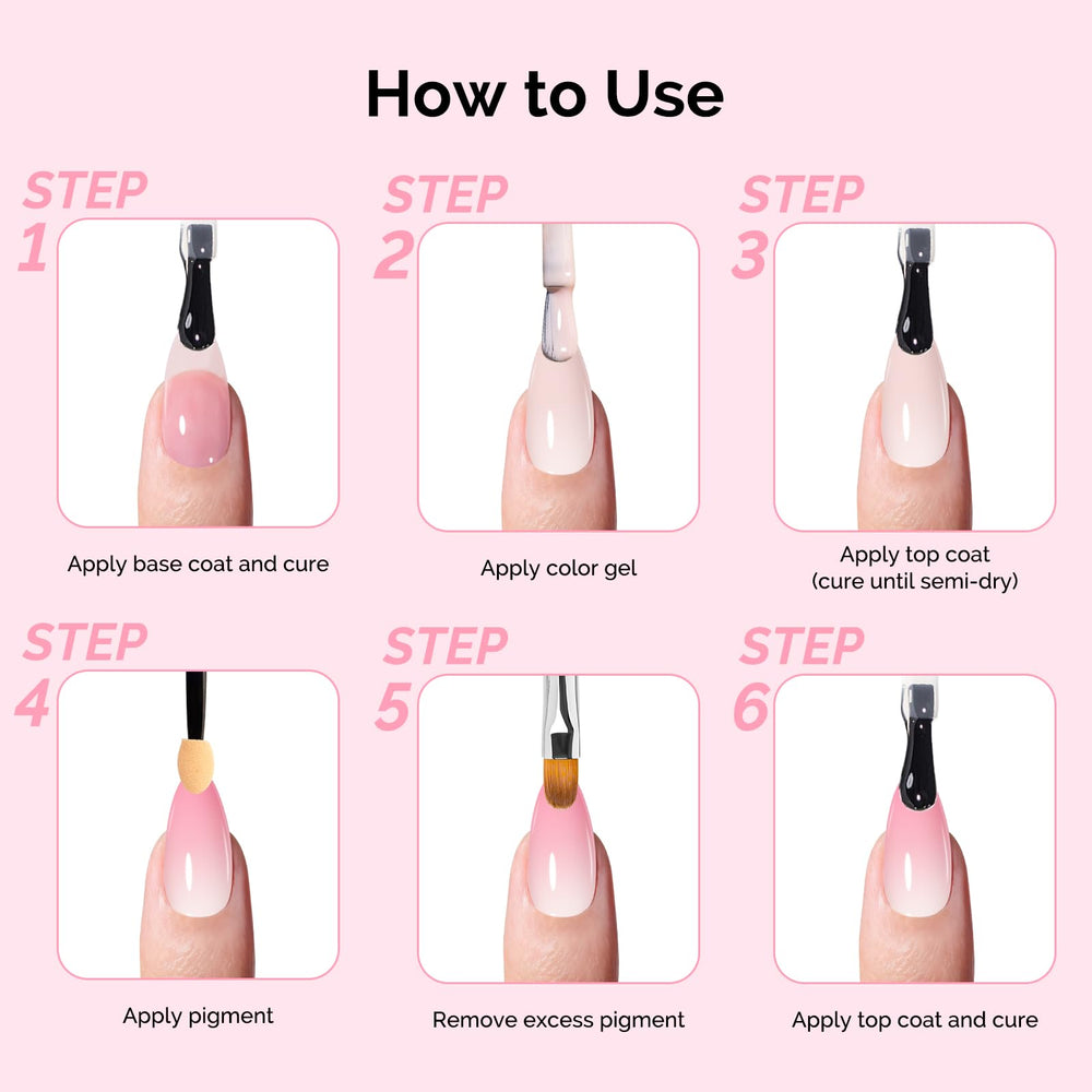 Embelliements des ongles MelodySusie, décorations possibles avec la poudre