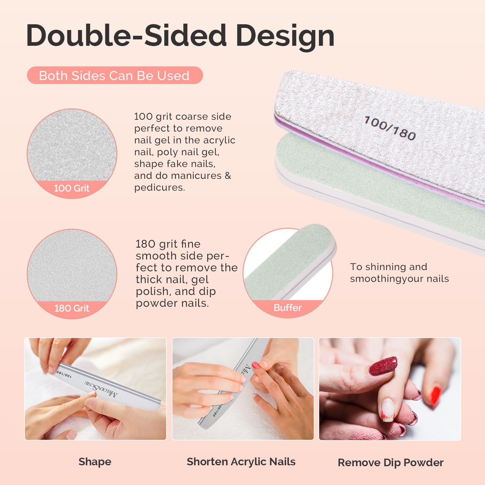MelodySusie pousse-cuticule duo: pousse-cuticules efficace sans endommager le lit.