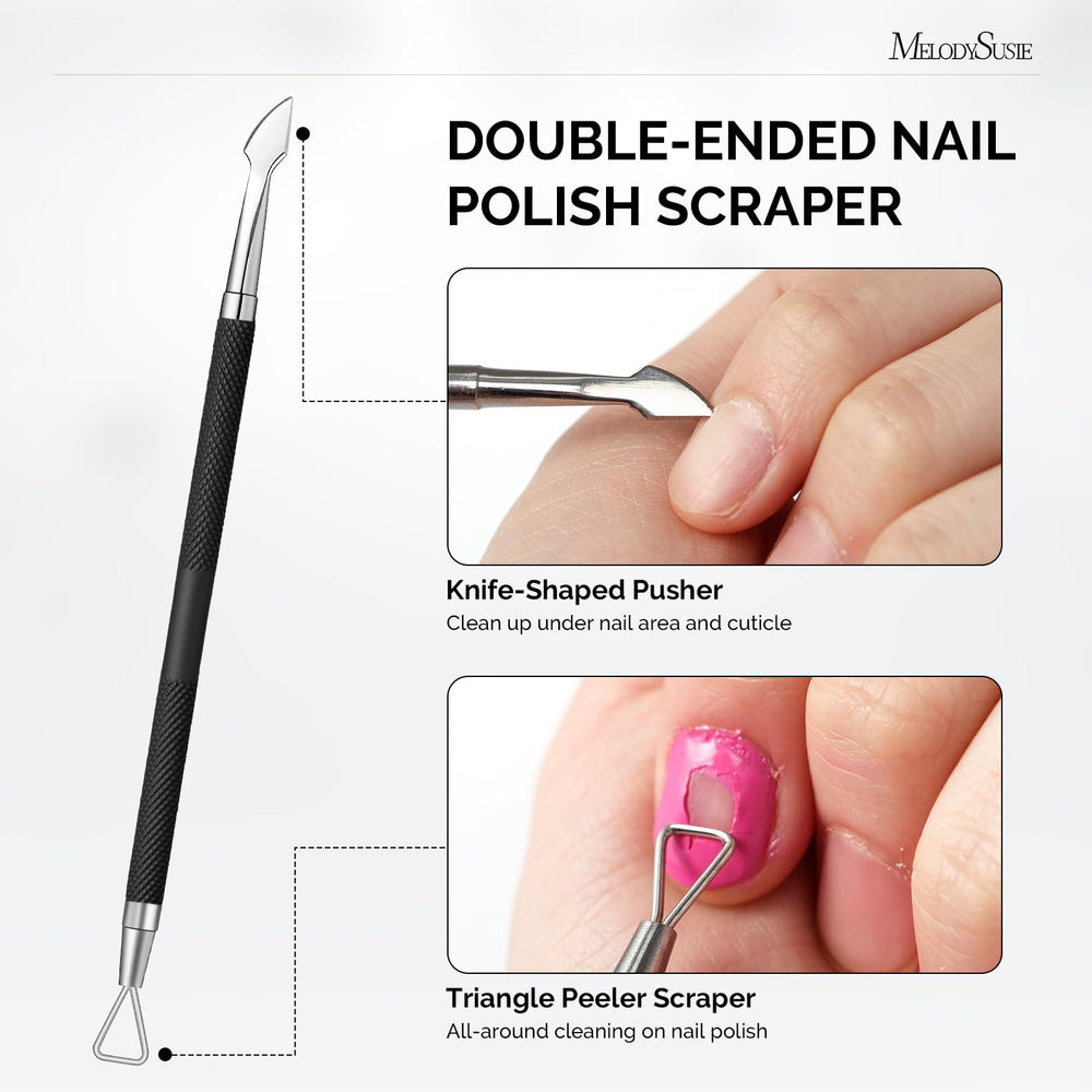 MelodySusie poussoir-cuticule-double-face, prise en main ergonomique pour pousser les cuticules.