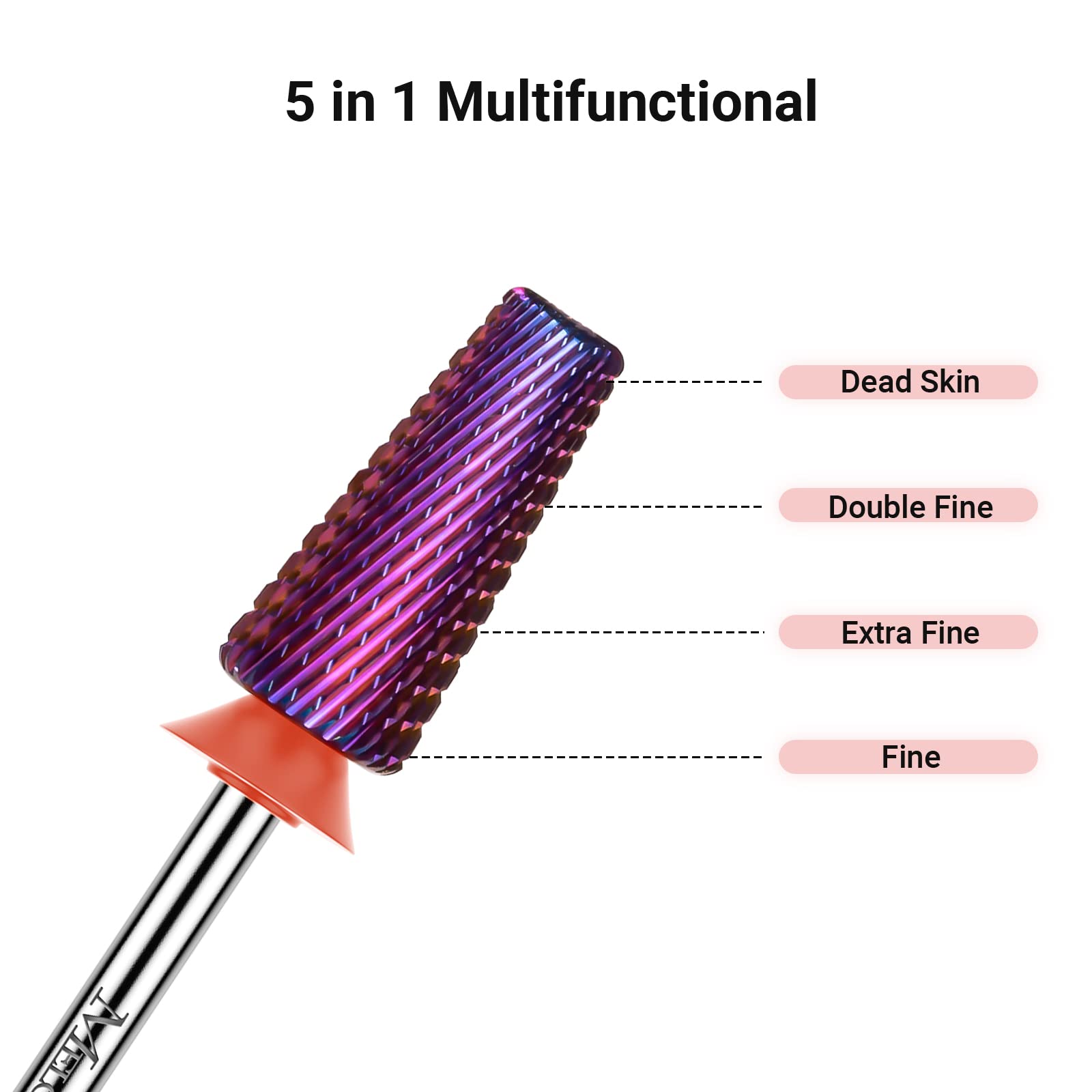 MelodySusie foret carbure 5 en 1, préparation précise du lit de l’ongle.