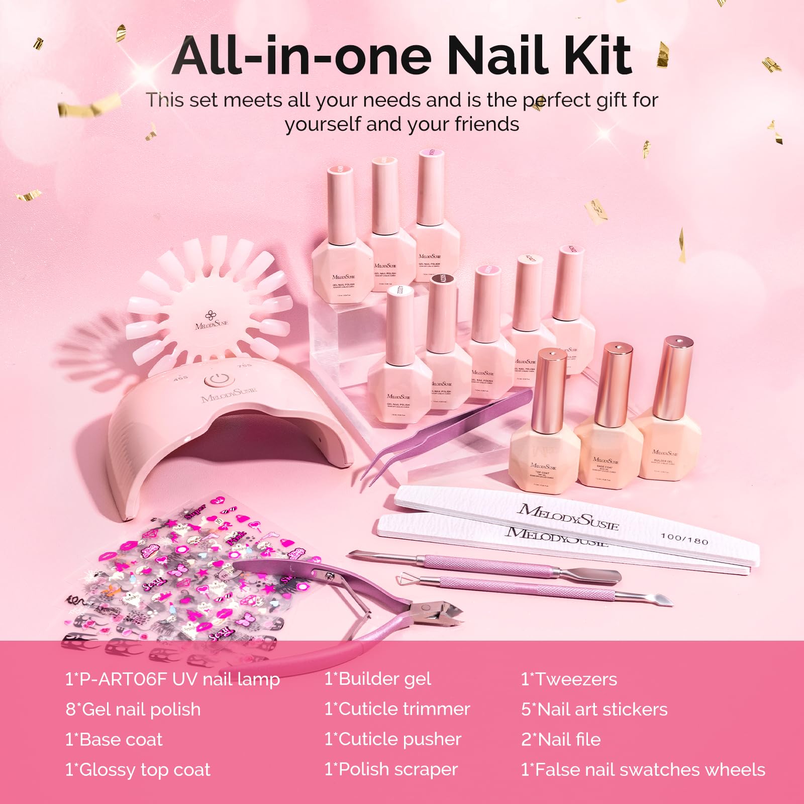 Roue d'échantillons d'ongles MelodySusie pour tester les couleurs