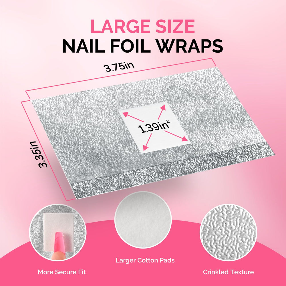 MelodySusie enveloppe aluminium pour ongle, maintien sûr pendant le temps de soak.