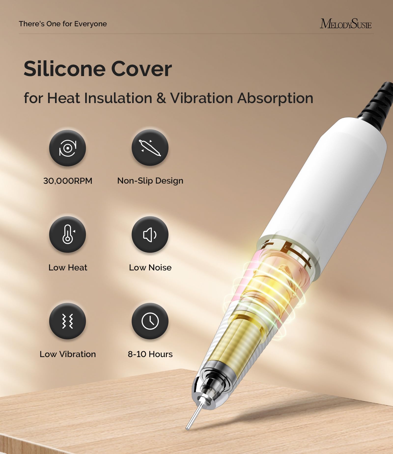 Poignée-silicone anti-glisse MelodySusie SC300I facilite le travail confortable.