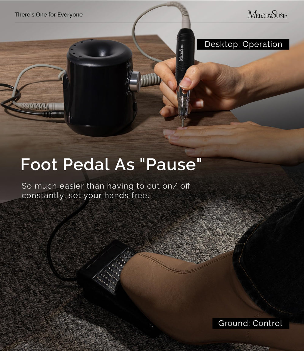 MelodySusie SC320I: retrait gel et polissage des ongles avec rotation fluide.