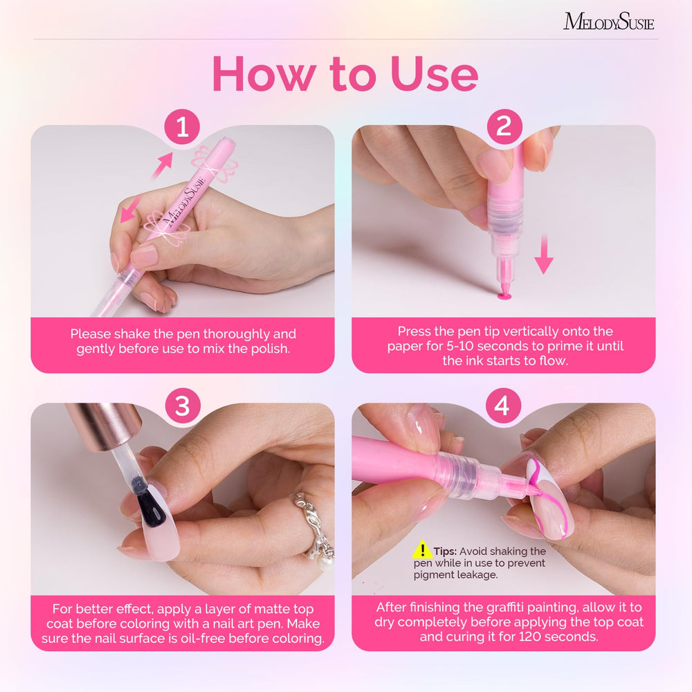 MelodySusie stylo-art-ongles-couleurs-riches: teintes saturées pour des couleurs durables.