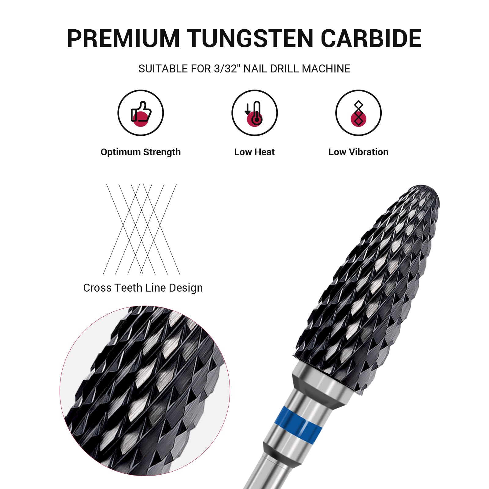 MelodySusie tige 3-32 pouces foret ongles: compatibilite universelle et usage pro.