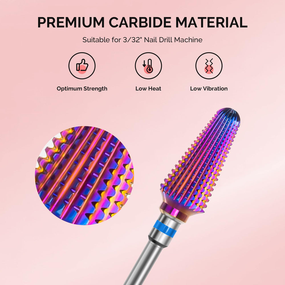 MelodySusie Tornado Fraise carbure avec pointe arrondie protégeant cuticules pour précision