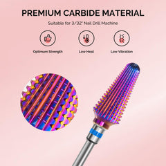 MelodySusie Tornado Fraise carbure avec pointe arrondie protégeant cuticules pour précision