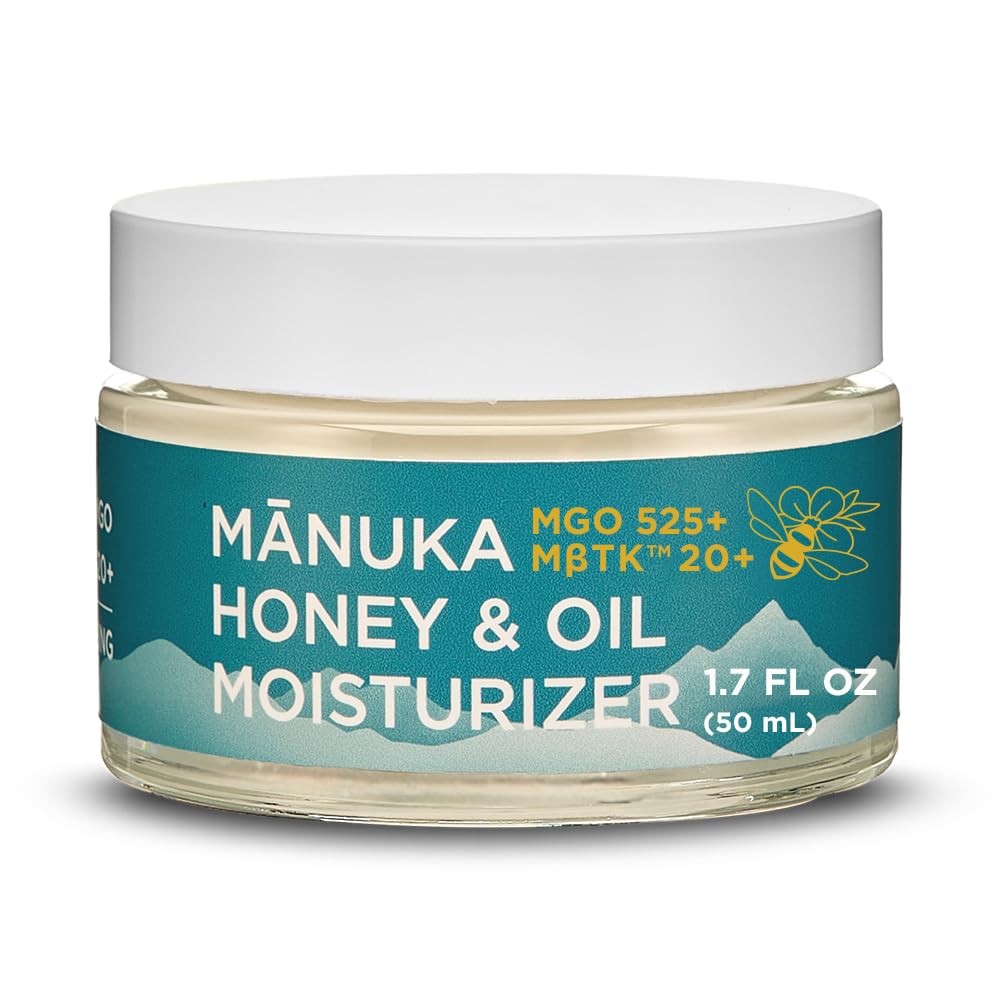 Melora crème visage Manuka – bouteille pour hydratation quotidienne.