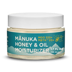 Melora crème visage Manuka – bouteille pour hydratation quotidienne.