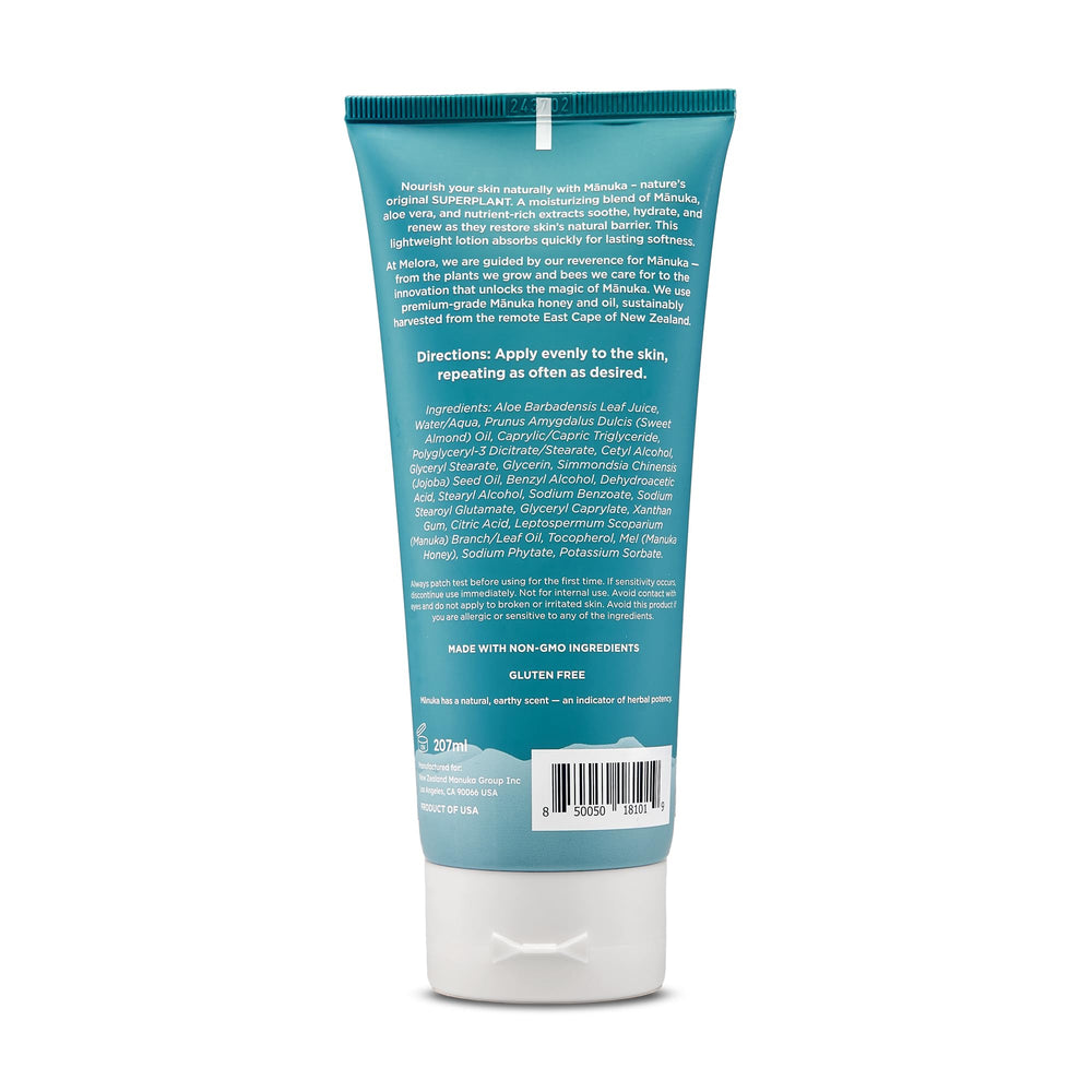 Texture crème riche de Melora sur peau pour douceur.