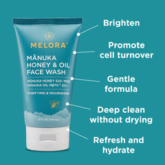 MELORA Manuka Miel - huile naturelle pour visage, infusée et apaisante.