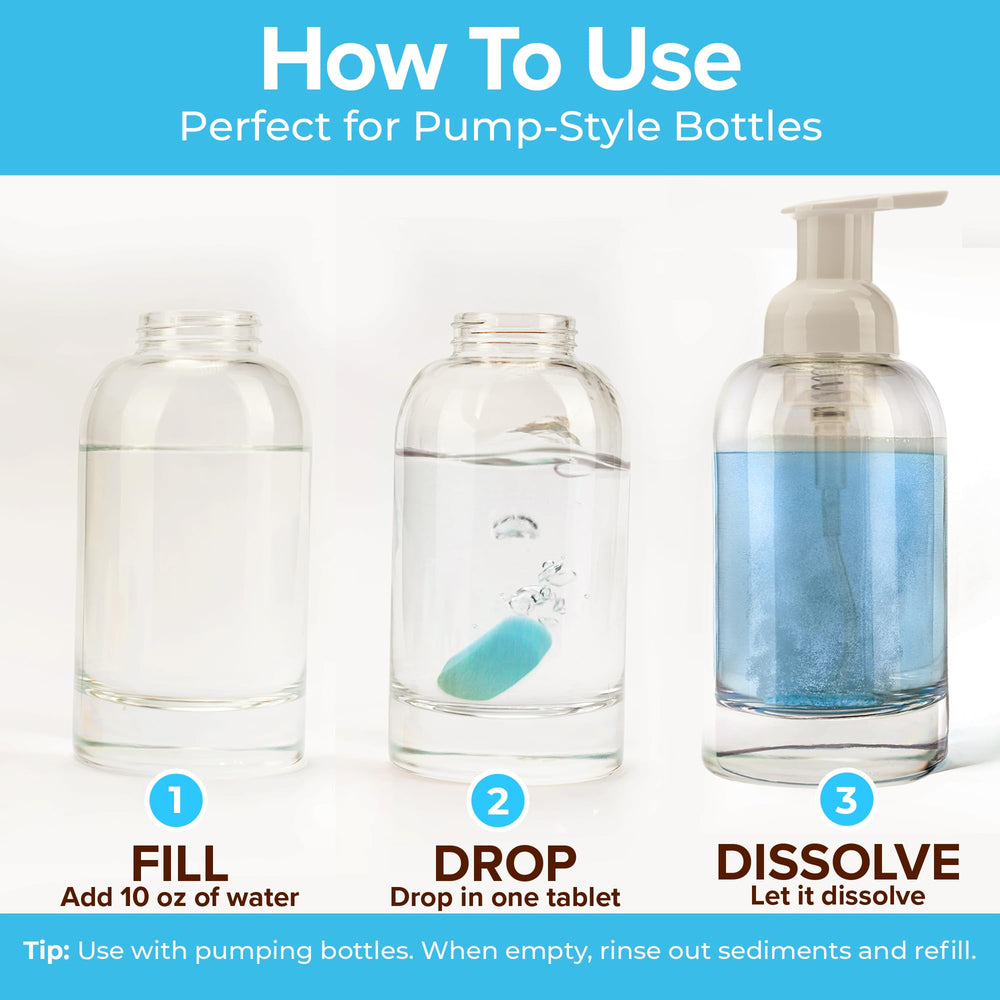 MELTINGTABS dispenser mousse mains compatible avec la plupart des distributeurs