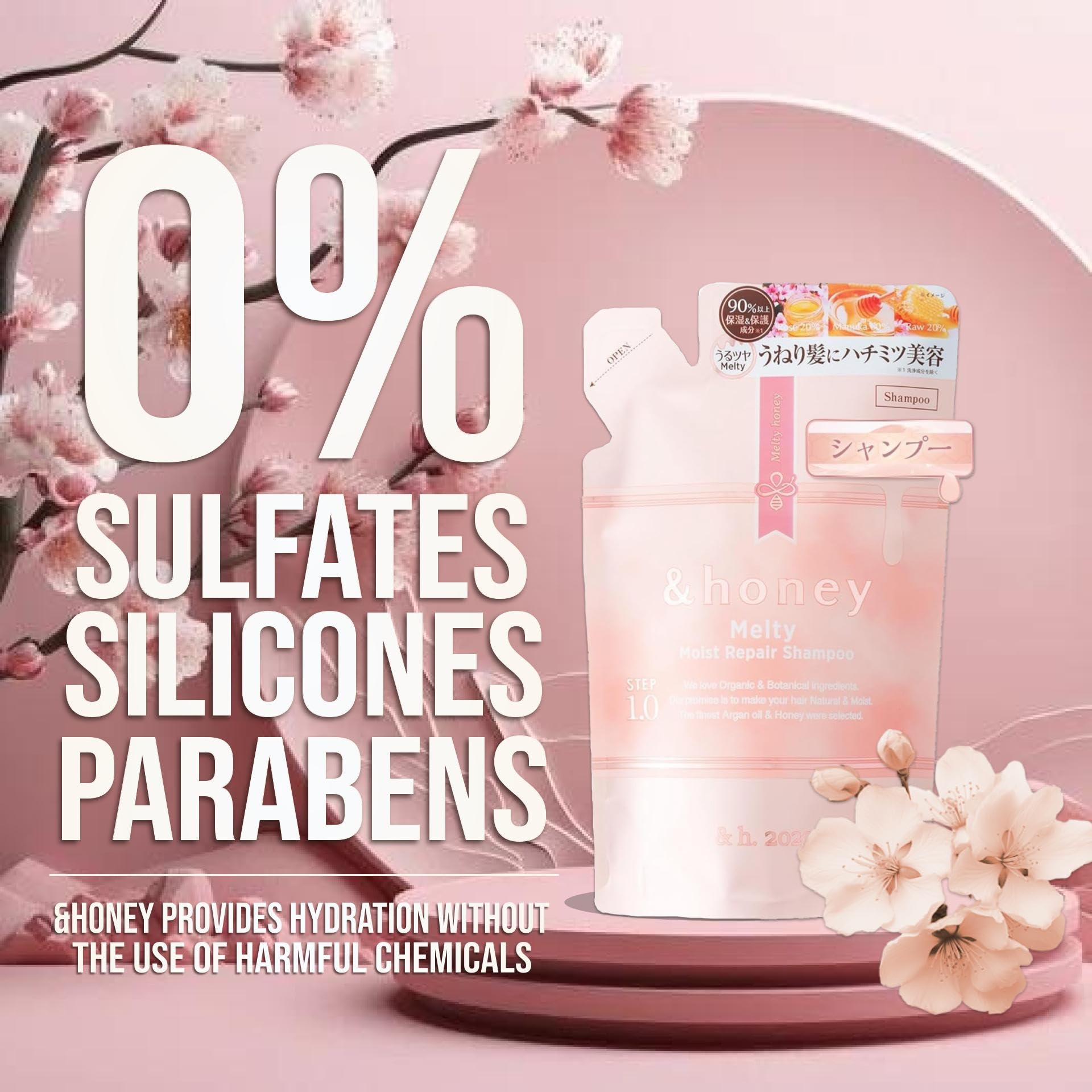 Melty-Moist Cheveux nourris, texture douce et lustre sans lourdeur.