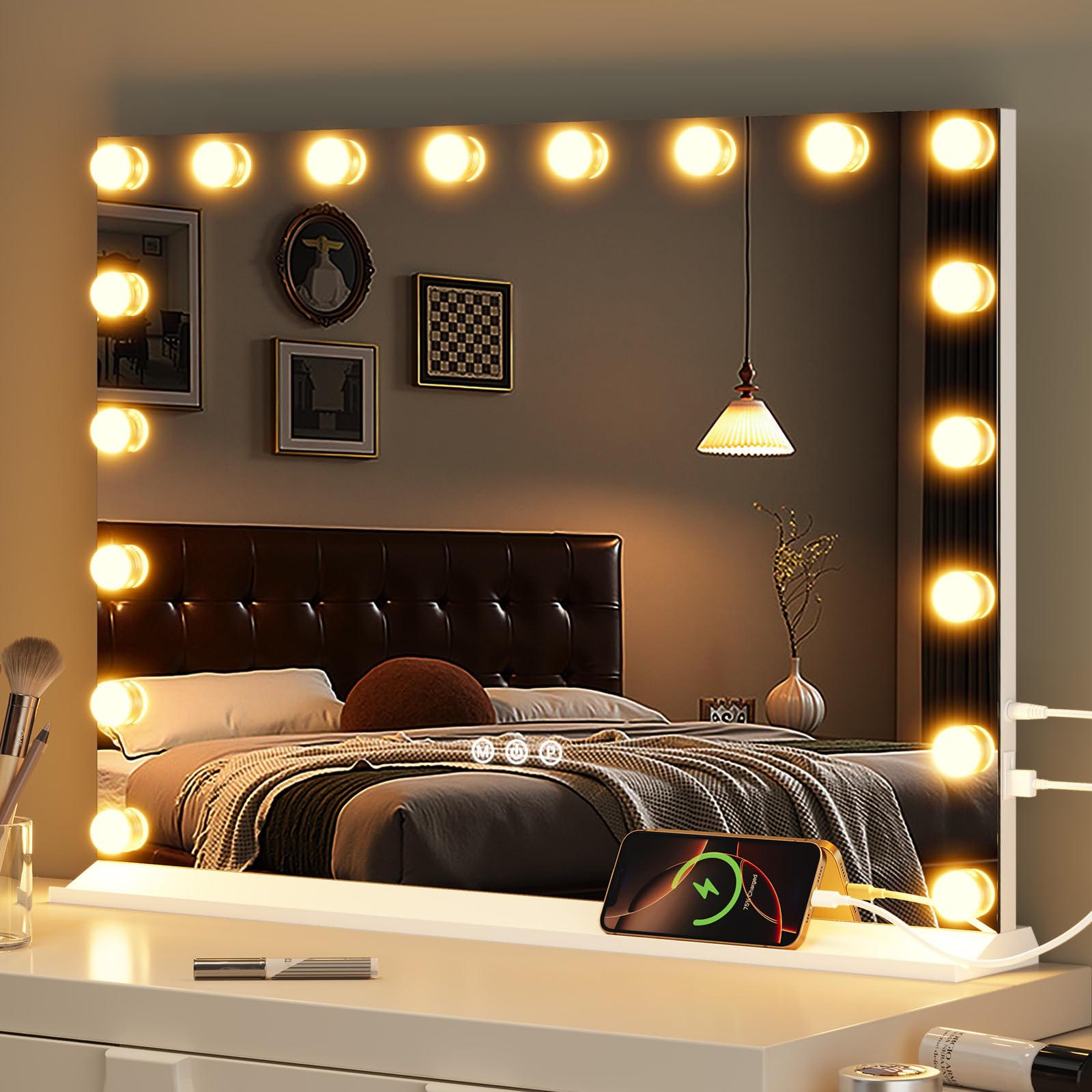 Memobarco miroir vanité éclairage professionnel réglable pour maquillage précis et naturel