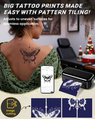 Memoqueen imprimante-stencil-tatouage connectée Bluetooth, imprime sans fil depuis votre smartphone.
