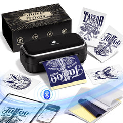 Memoqueen imprimante-stencil-tatouage compacte, idéale pour tatouages précis en déplacement.