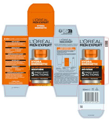Application matin avec Men Expert Hydra Energetic pour une peau tonifiée.