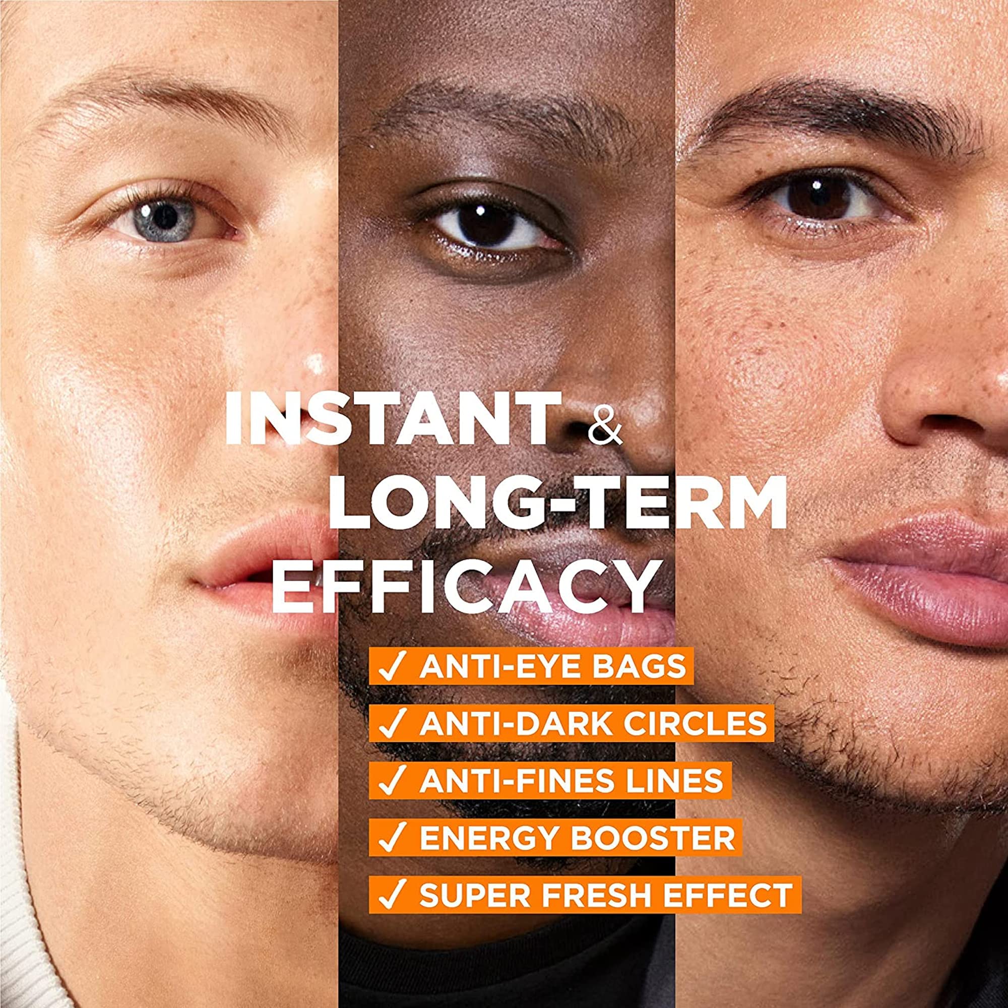 MEN EXPERT Hydra Energetic Application Quotidienne, roll-on sous les yeux facile.