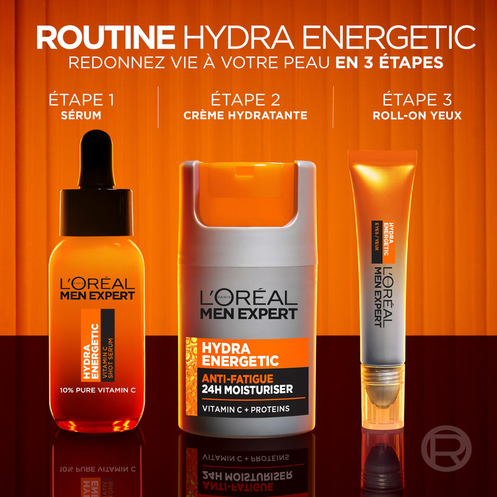 Ingrédients vitamine C et guarana dans Men Expert Hydra Energetic.
