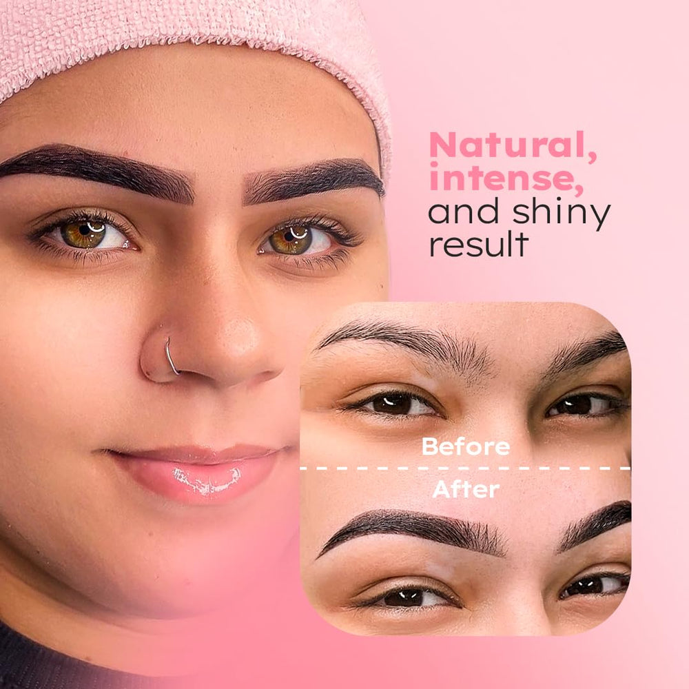 Menela avant-après sourcils illustre le rendu potentiel.