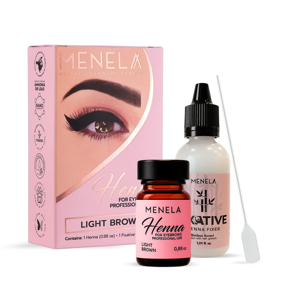 Menela teinte sourcils henné kit pour une définition naturelle des sourcils.
