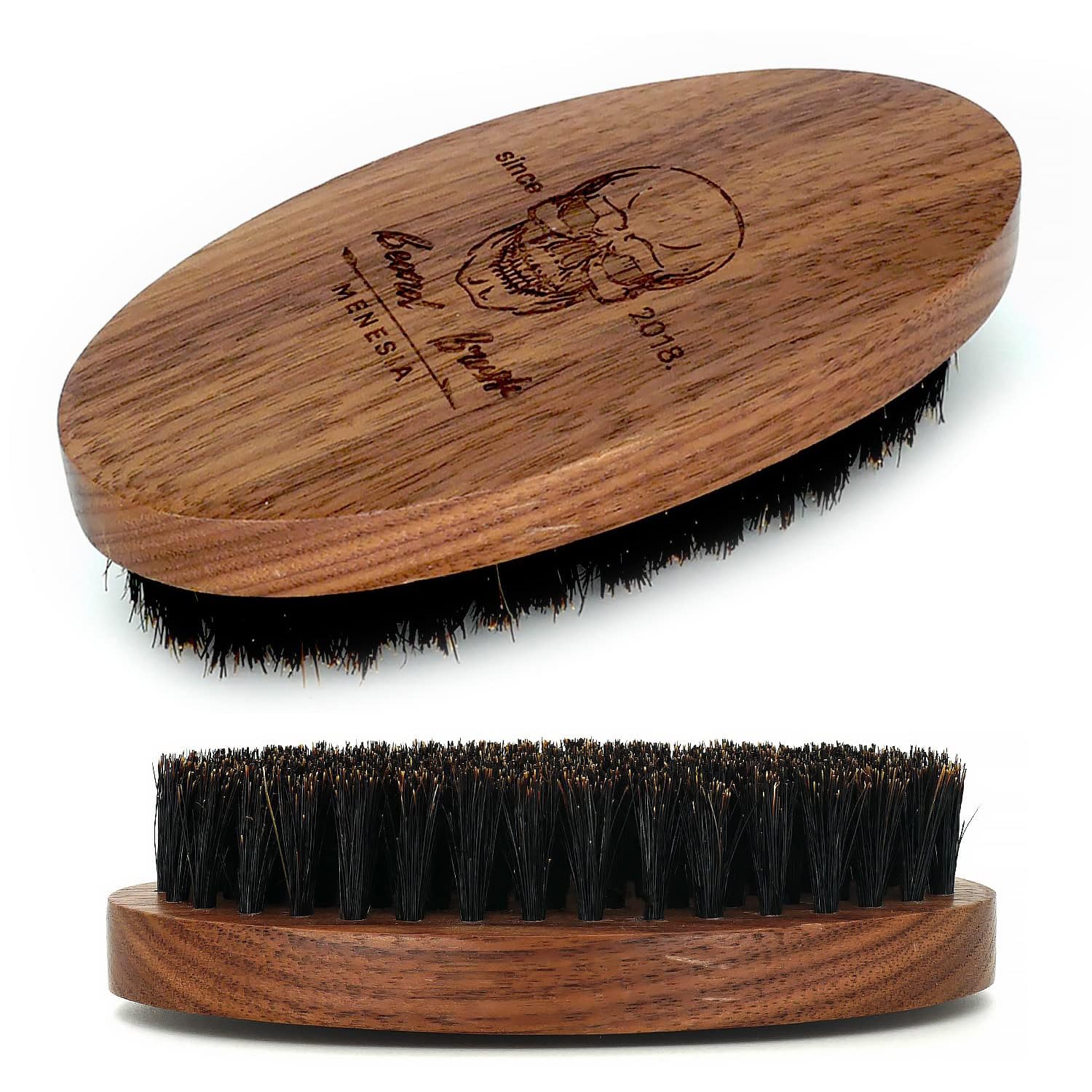 Brosse barbe Menesia, poils de sanglier pour une distribution homogène.