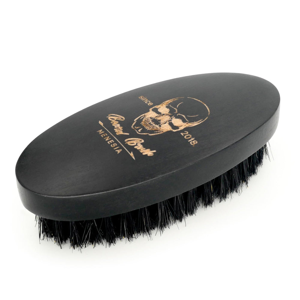 La brosse Menesia barbe, poils de barbe en bois noir doux pour démêler.