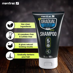 MENFIRST gradual gray reduction demonstrates natural-looking blend over time.