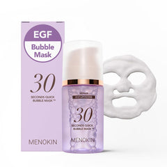 MENOKIN Masque Bulles 30 Secondes — emballage élégant pour soin rapide du visage