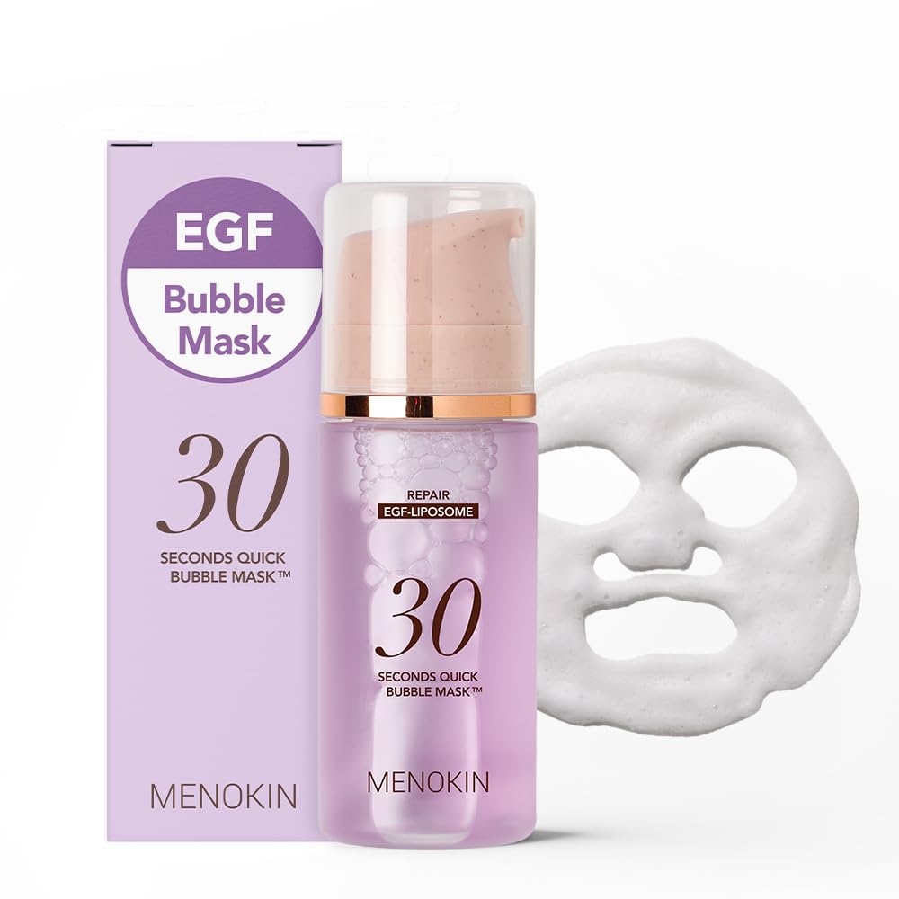 MENOKIN Masque Bulles 30 Secondes, application rapide et texture légère.