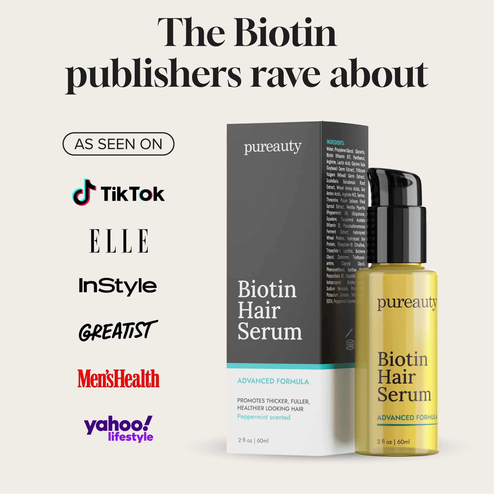 Épaisseur apparente des cheveux grâce au sérum Biotine Meraz Pureauty.