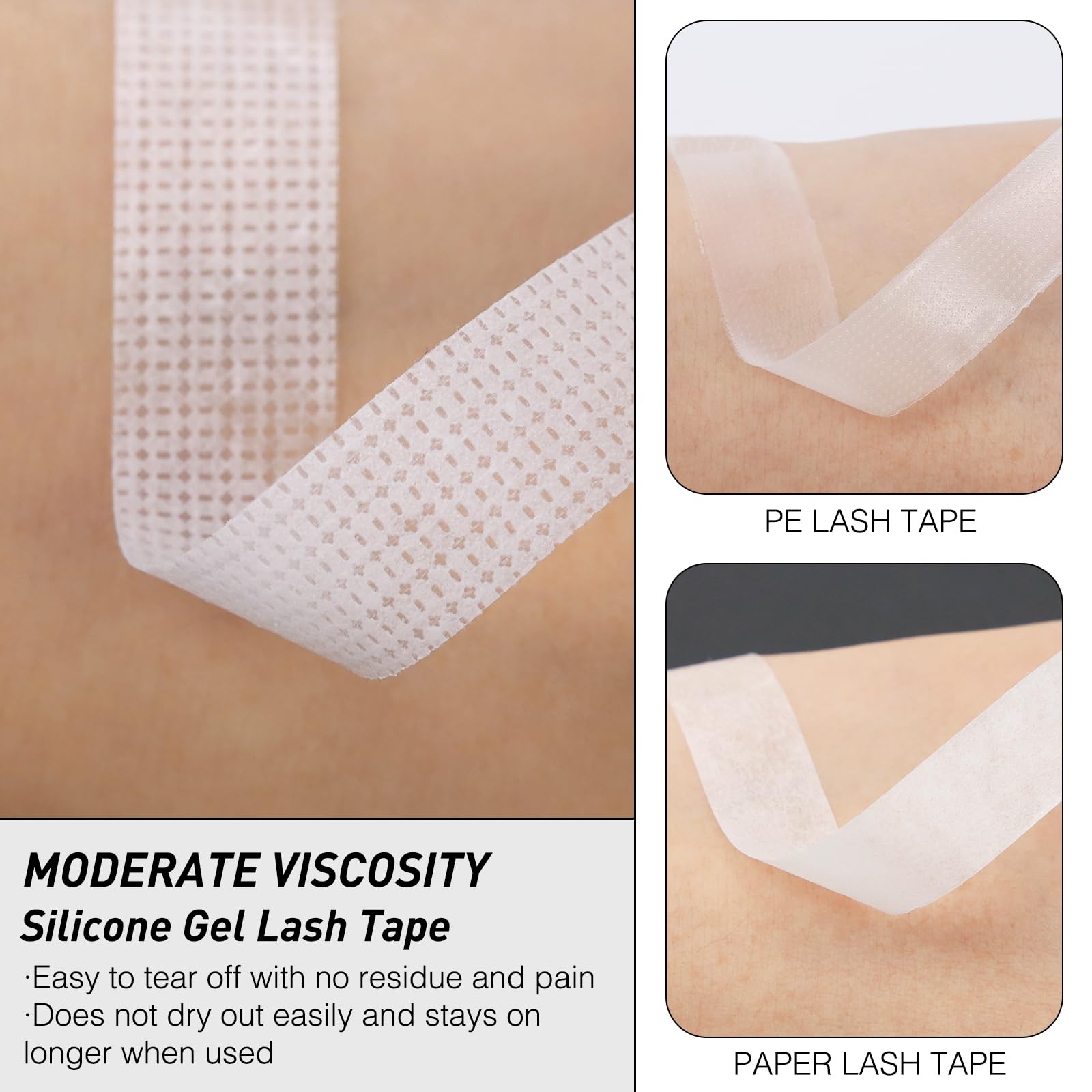 Bande cils microporeuse MERETON, douceur pour peau sensible.