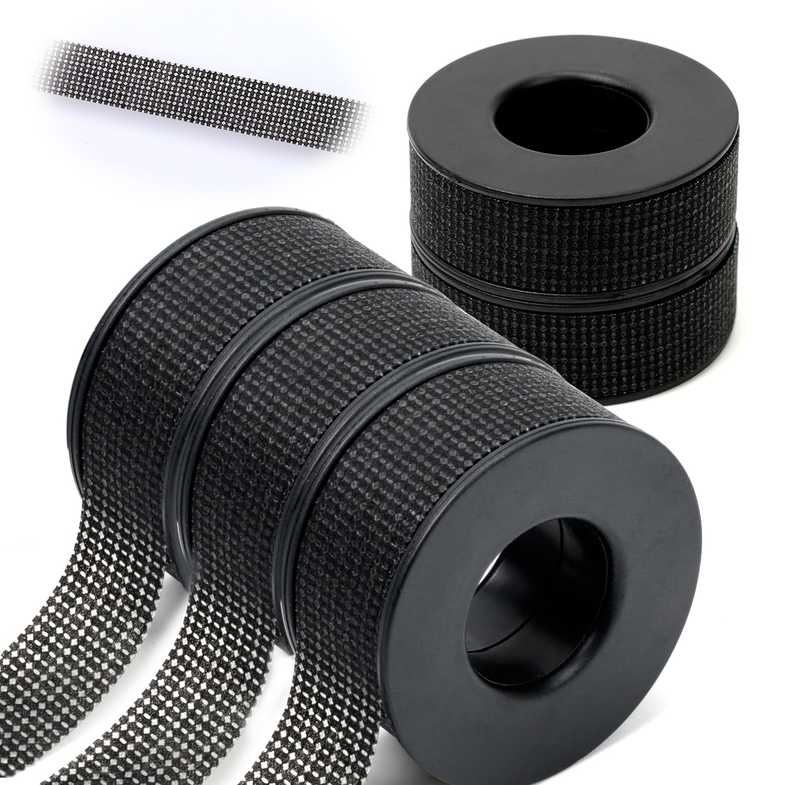 MERETON lash-tape silicone 1x4yd noir, adhérence sans résidu pour extensions
