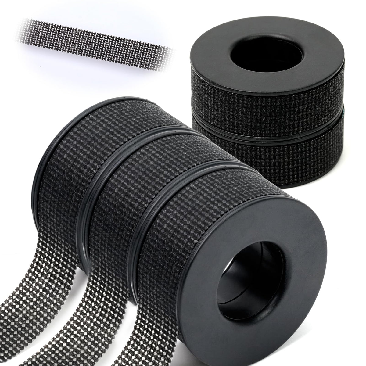MERETON lash-tape silicone 1x4yd noir, adhérence sans résidu pour extensions