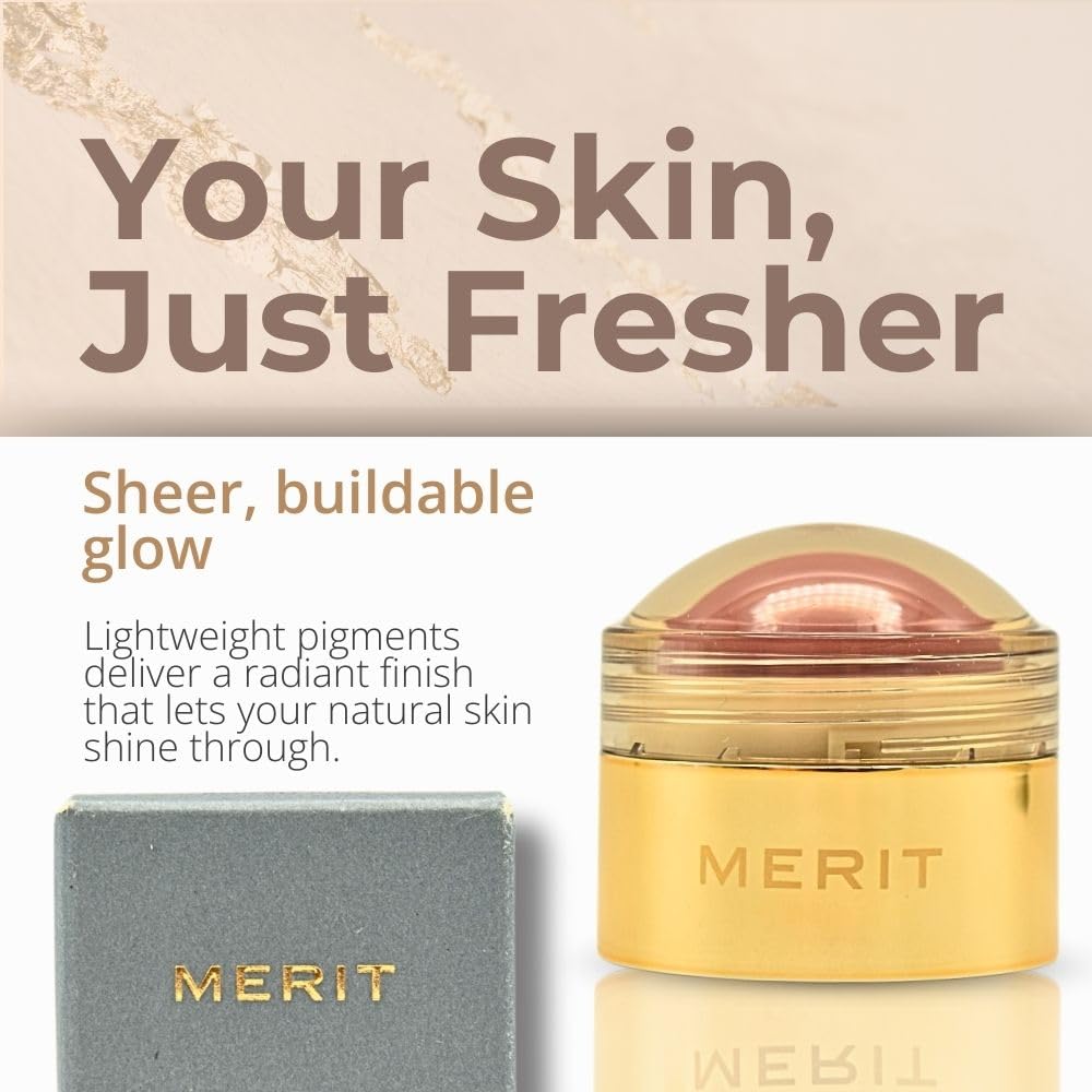 MERIT Flush Balm Archival, application facile des doigts pour un rendu uniforme.