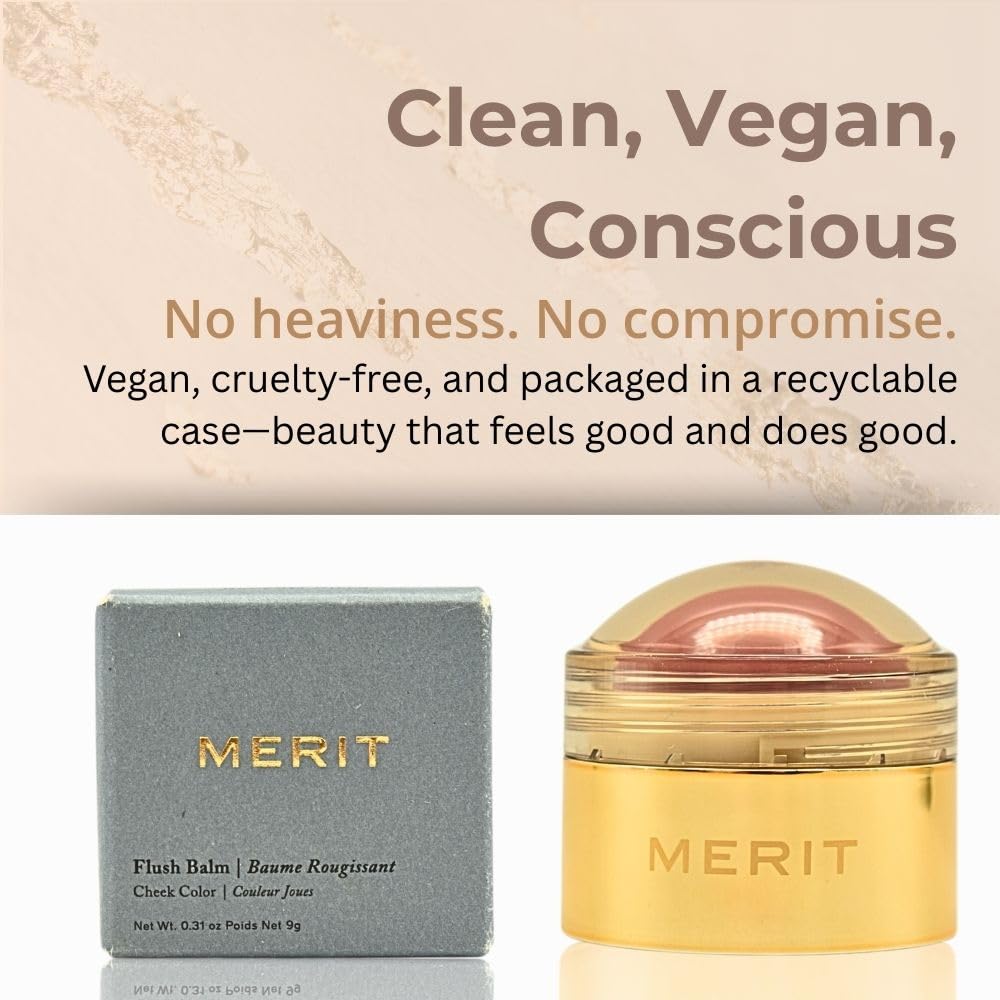 MERIT Flush Balm Archival, emballage compact parfait pour le sac à main et retouches.