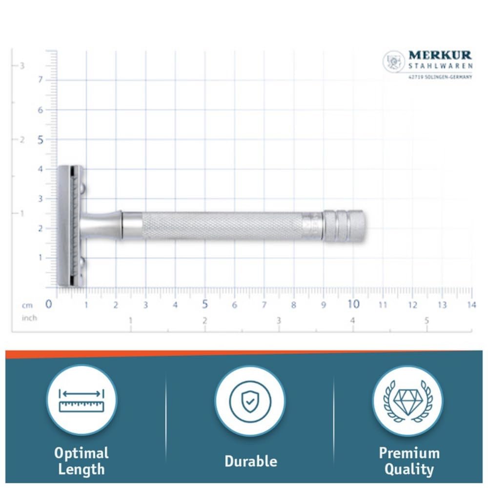 Rasoir MERKUR 22C au design allemand classique.