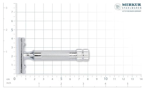 Rasoir Merkur 34C - finition lait on chrome durable et élégant.