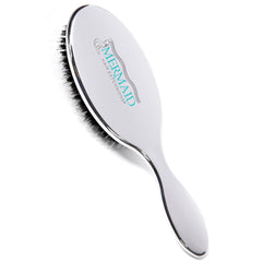 Brosse Mermaid Extension Care en bois naturel pour extensions, distribution des huiles et brillance.