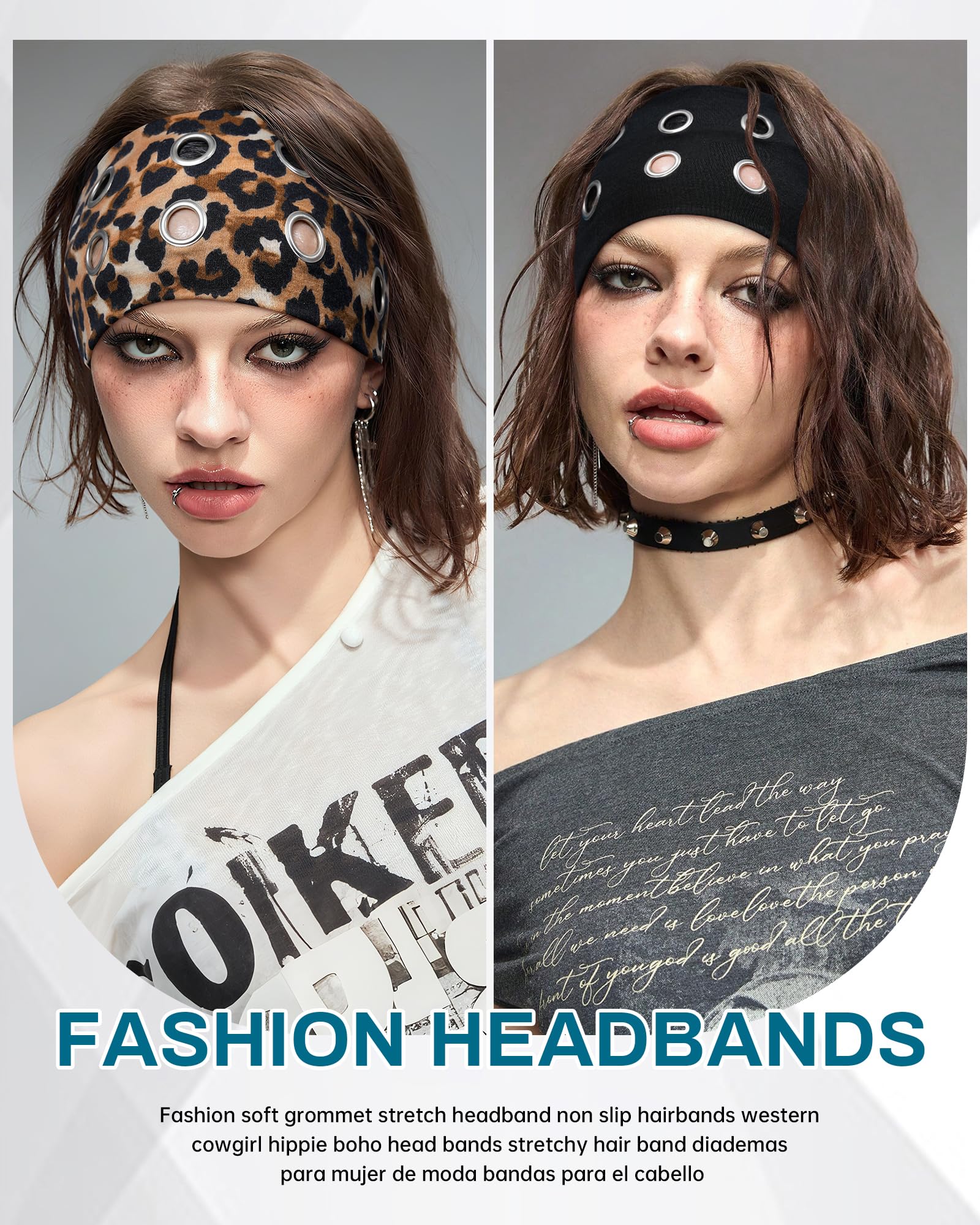 Mesovor bandeau leopard imprimé, look streetwear tendance et facile à assortir